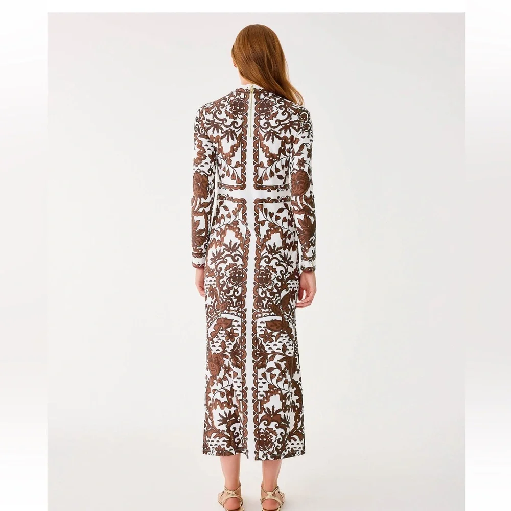 NWT Lilly Pulitzer upf 50+ quinn long sleeve maxi dress - Picture 2 of 2